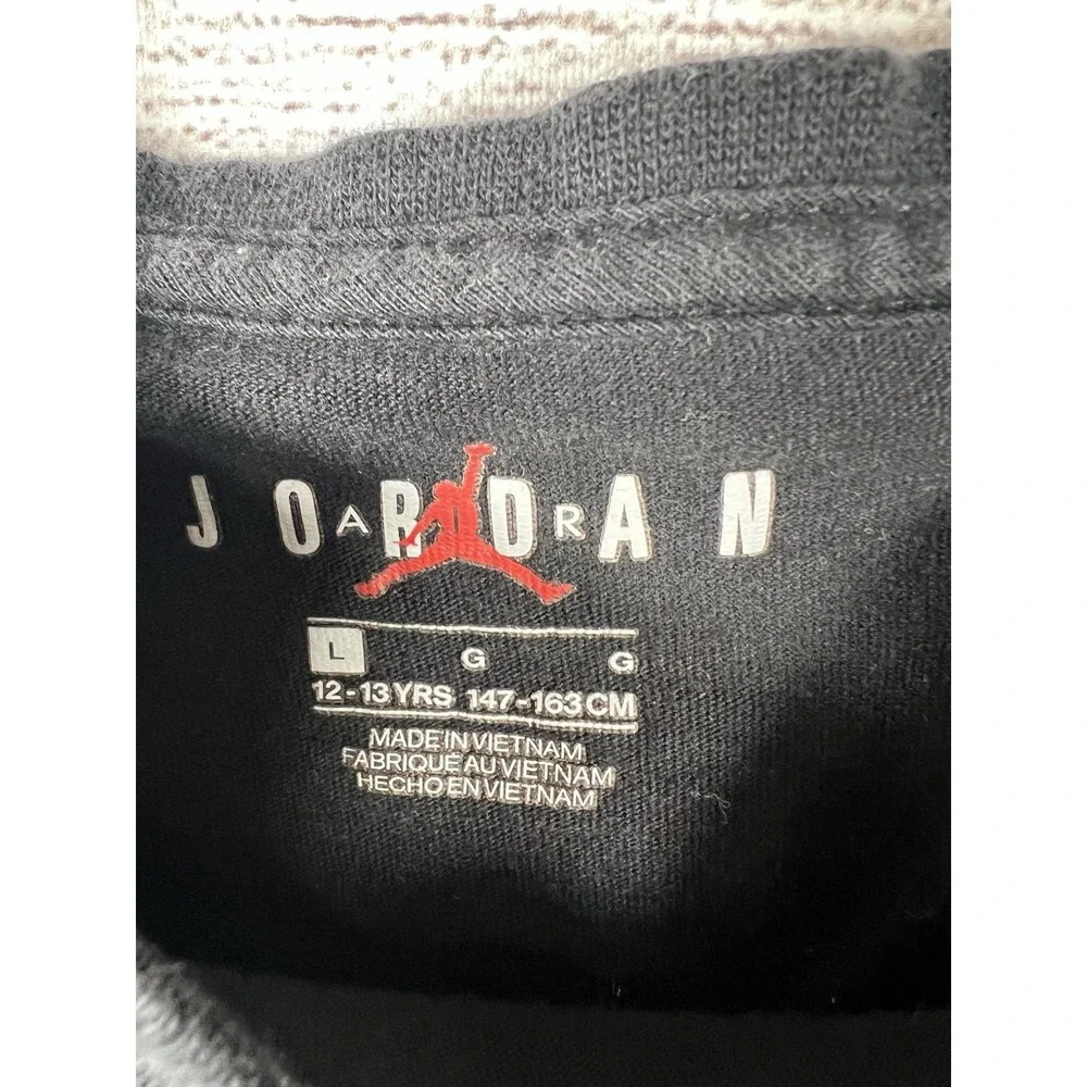 Jordan Jumpman Oversized Logo Graphic T Shirt Black Youth Large